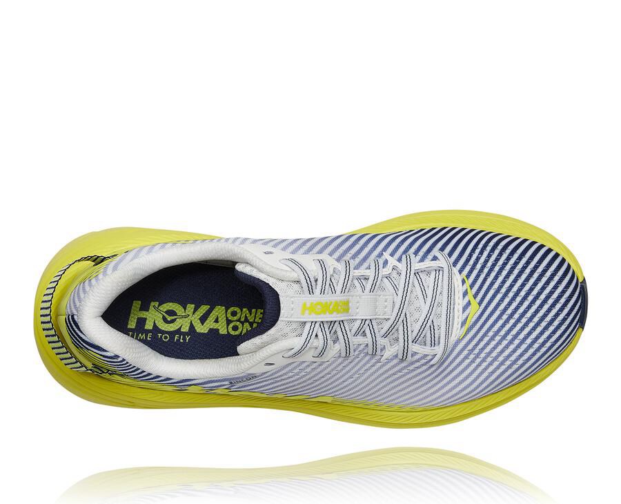 Running Shoes Womens - Hoka One One Rincon 2 - White/Blue - IEJWPYU-24